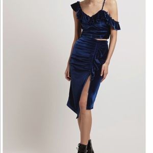 N12H Blue Velvet Skirt